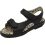 e2040 Black Leather Ladies Golf Sandal