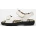 G6000 Faux Lizard Black Leather Ladies Golf Sandal